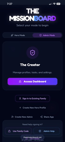 The Mission Board screenshot