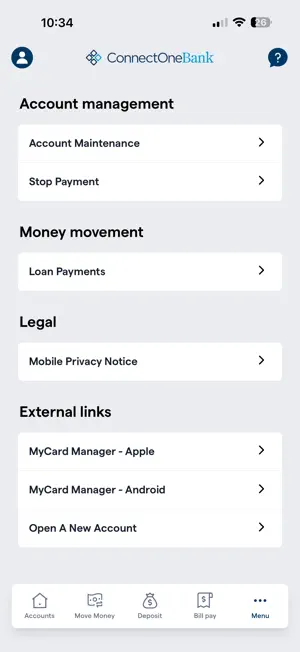 ConnectOne Bank Mobile screenshot 4
