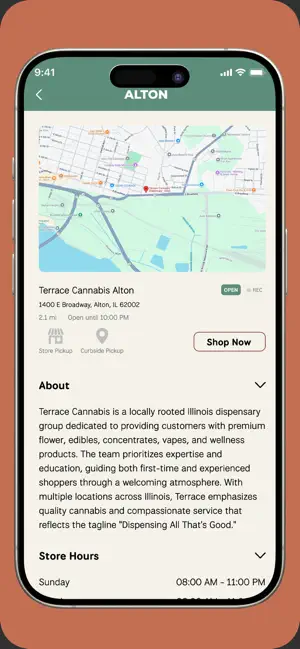 Terrace Cannabis mobile app screenshot 4