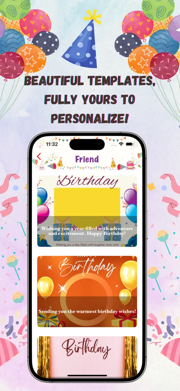 Screenshot #2 pour Birthday Greetings Maker