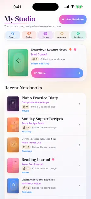 100 Notes Studio: Pen & Paper screenshot 1