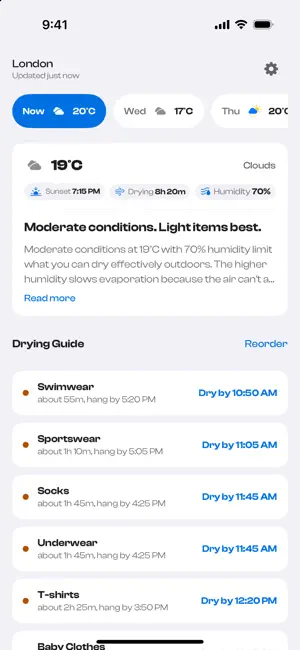 Washcast: Laundry Weather screenshot 1