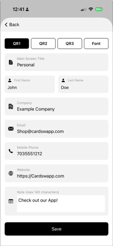 vCardSwap Pro screenshot