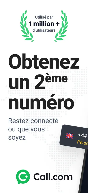Call.com: 2nd Phone Number screenshot 1 of 7
