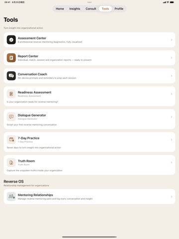 Reverse OS iPad screenshot