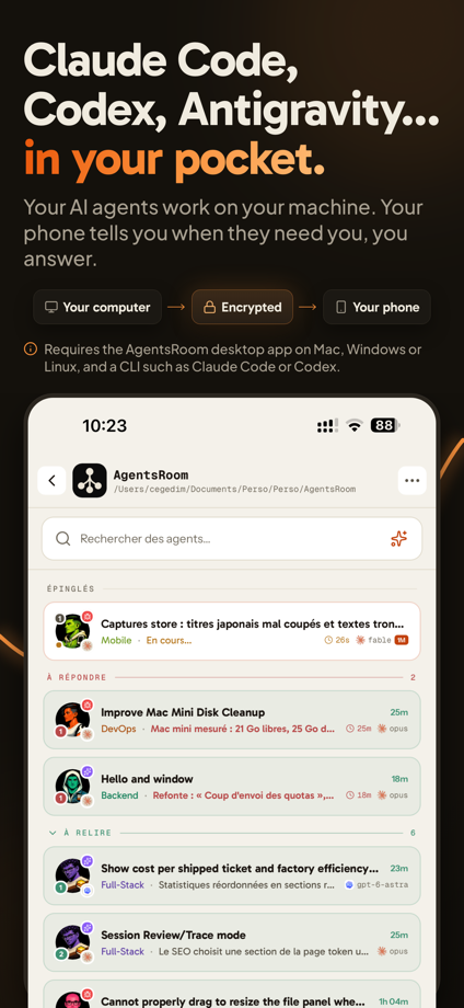 AgentsRoom: Dev Remote Control 的 App Store 截图 2