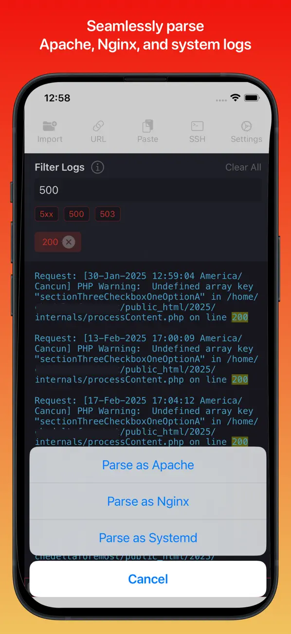 #3. LogShow - Log Viewer & Parser (iOS) Tekijänä: Wilson Munoz