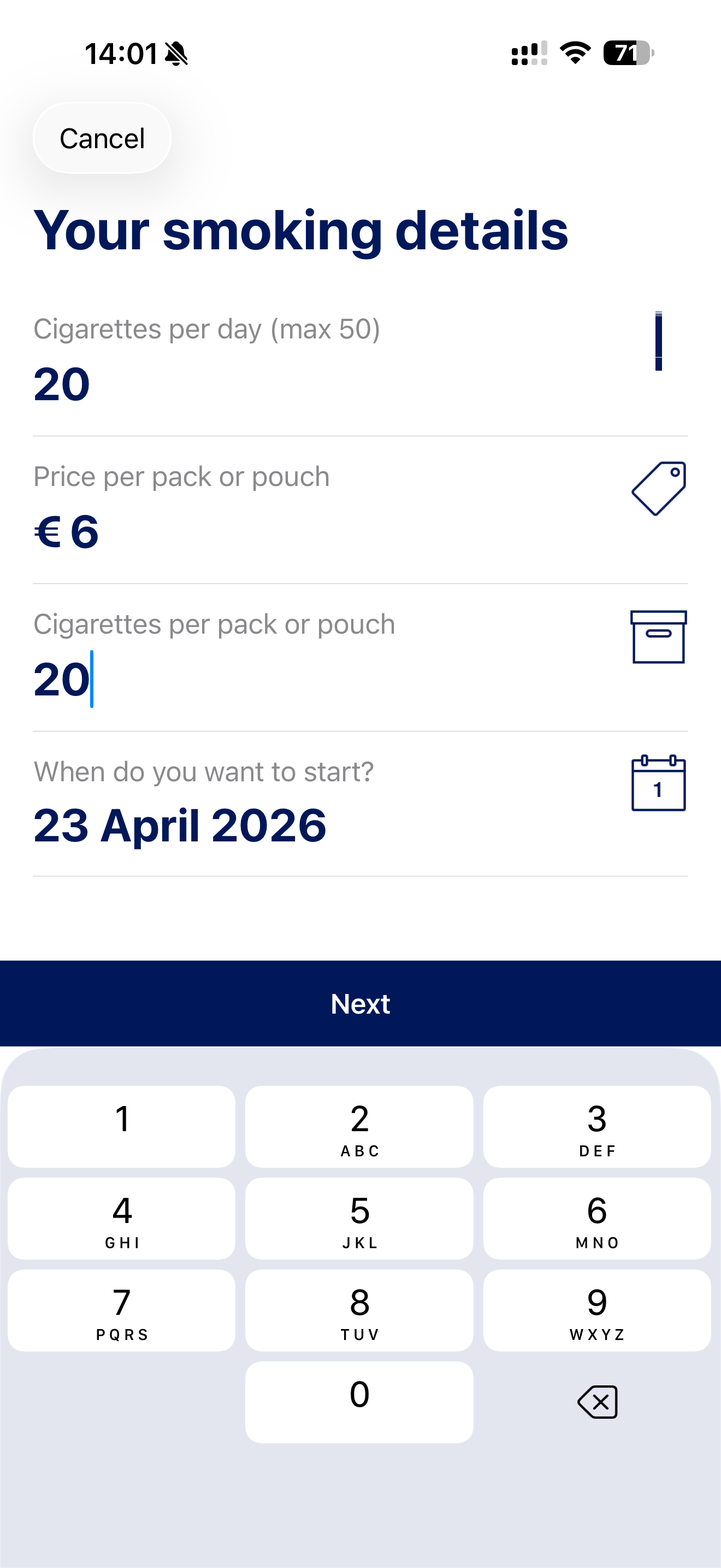 QSmoking screenshot 2