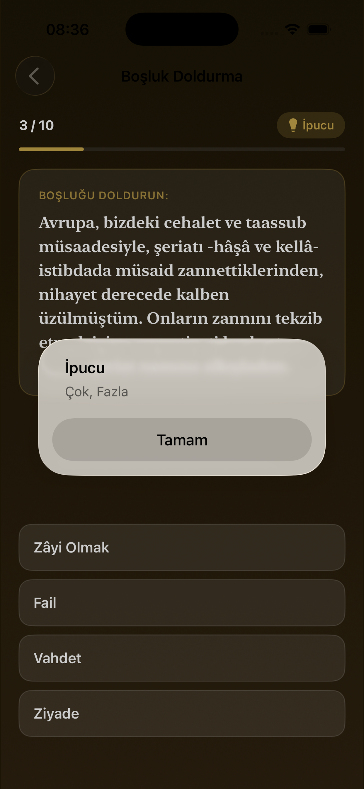 Risale-i Nur Kelime Testi screenshot 5