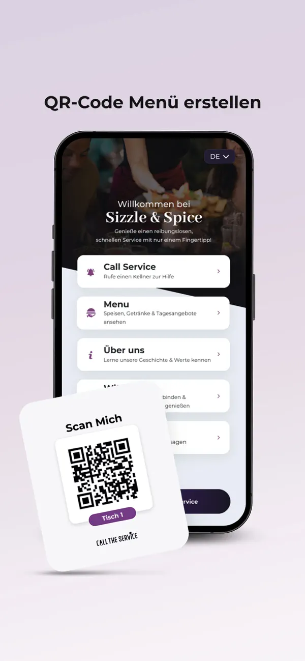 Screenshot #1 pour Call the Service - QR Menu