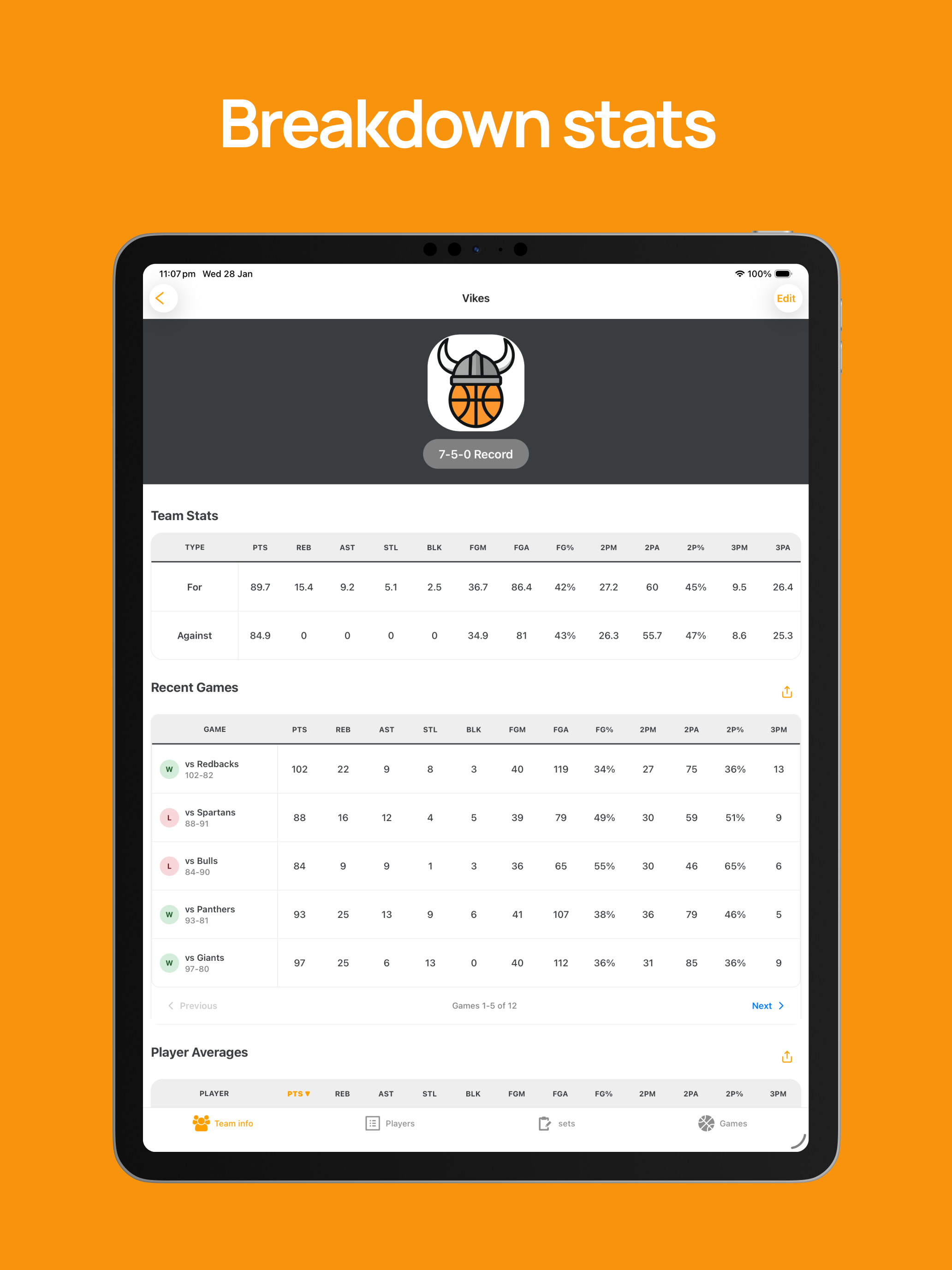 StatLine Basketball screenshot 12