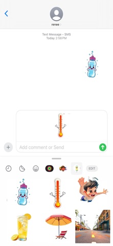 Peak Summer Heat Stickers iPhone screenshot