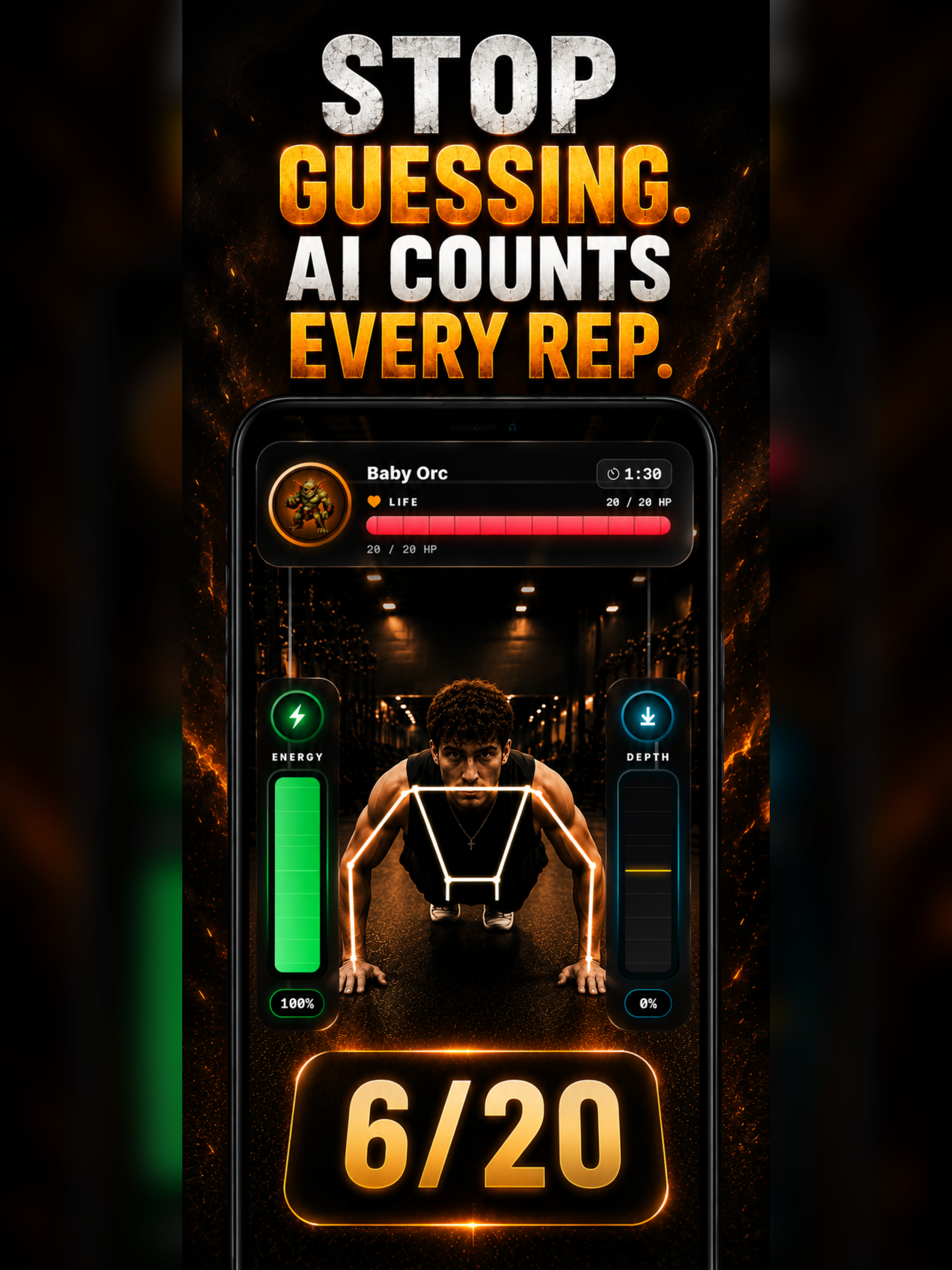 RepSAGA: Push Up Tracker Game screenshot 7