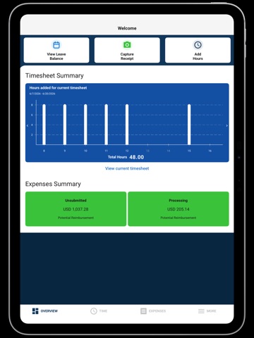 Unanet GovCon iPad screenshot
