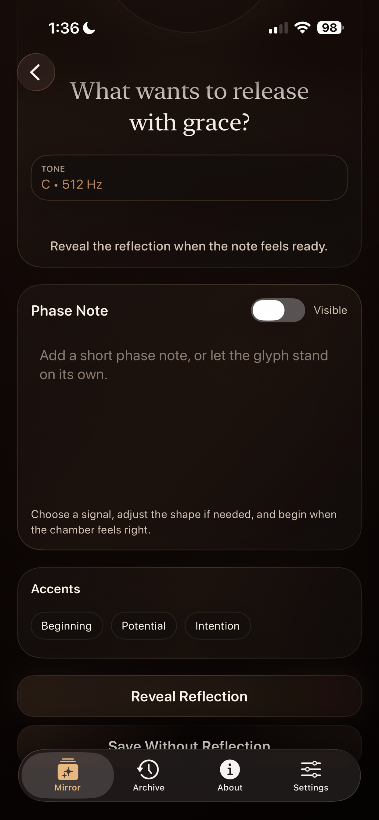 Tone Mirror Journal screenshot 2