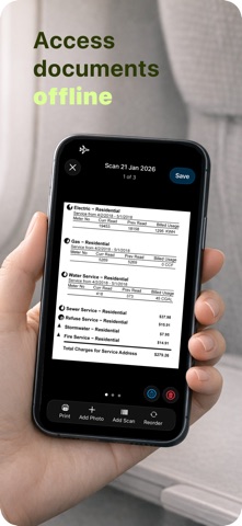 Scan photos to PDF & store screenshot