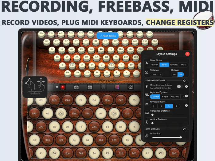 Accordion Chromatic Button