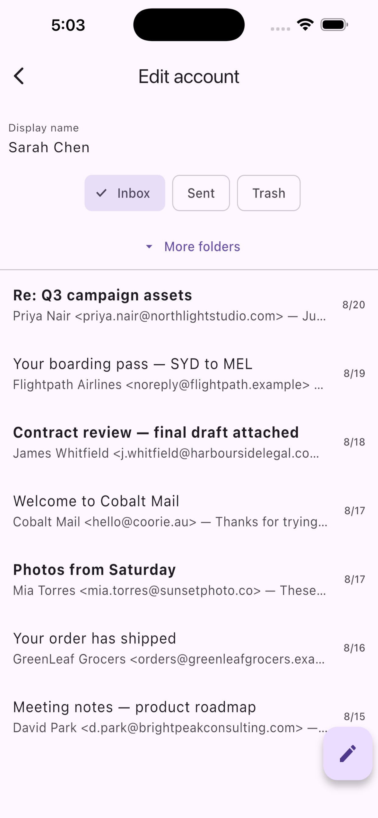 Cobalt Mail screenshot 3