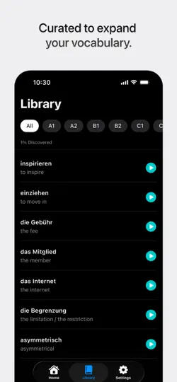 Screenshot von Glossar: Learn German auf dem iPhone 4