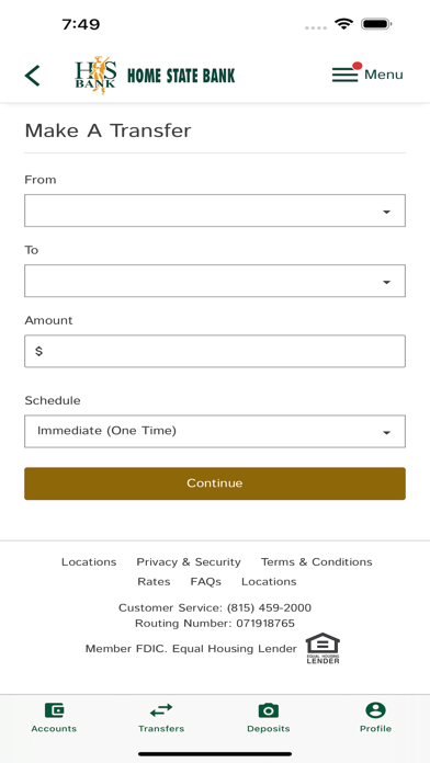 HSB Mobile Banking iPhone screenshot 4 - Finance app