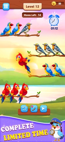 Birds Sort Color Sorting Game Screenshot 4 of 6