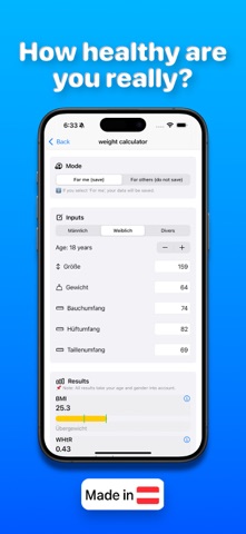 BodyMetrics – Weight Tracker iPhone screenshot
