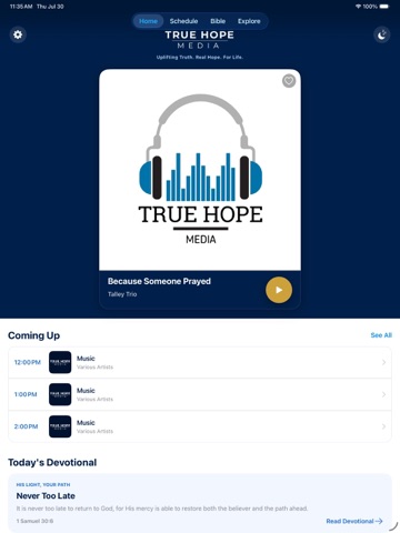 True Hope Media iPad screenshot