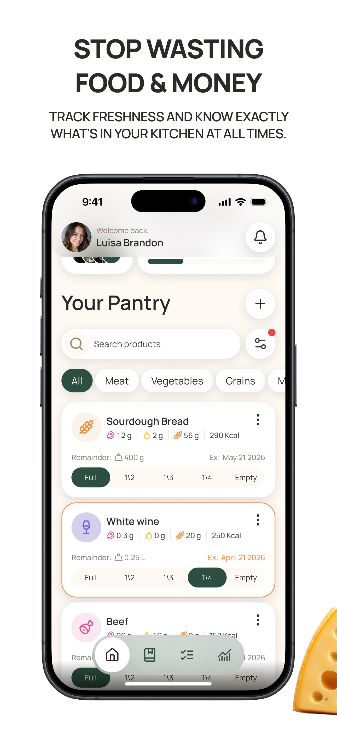 Screenshot 1 of Korgo: Food Waste Tracker