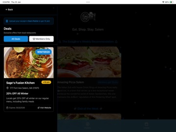 Salem Food Digest iPad screenshot