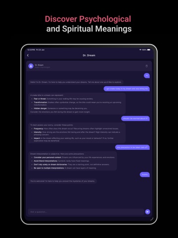 DreamEx AI Meaning & Journal iPad screenshot