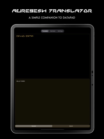 Aurebesh Translator iPad screenshot