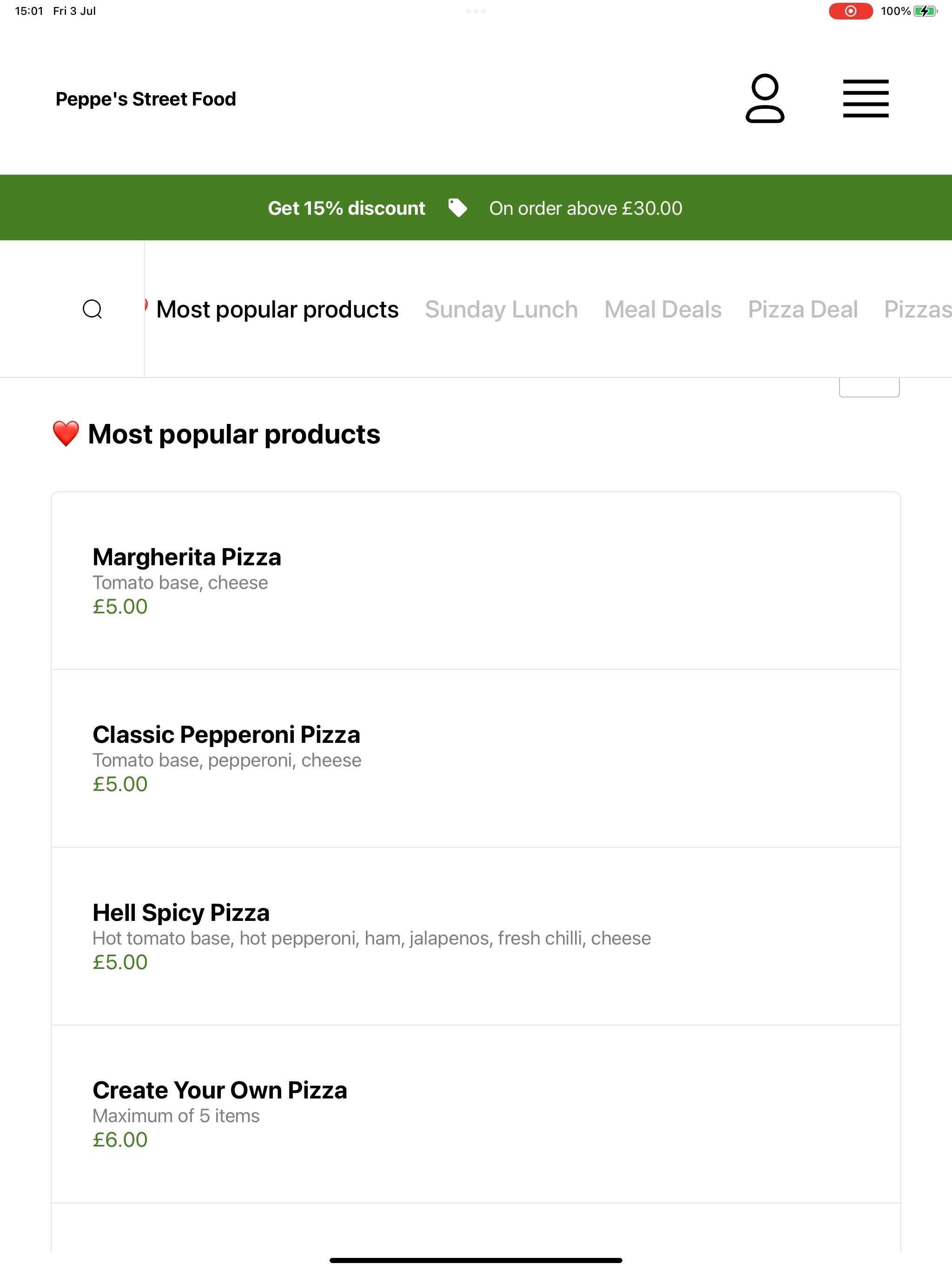 Peppe's Street Food screenshot 14