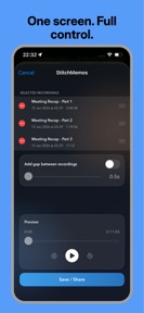 Merge Voice Memos: StitchMemos screenshot