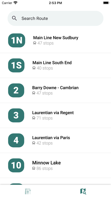 Sudbury Transit (GOVA) iPhone screenshot 5 - Navigation app