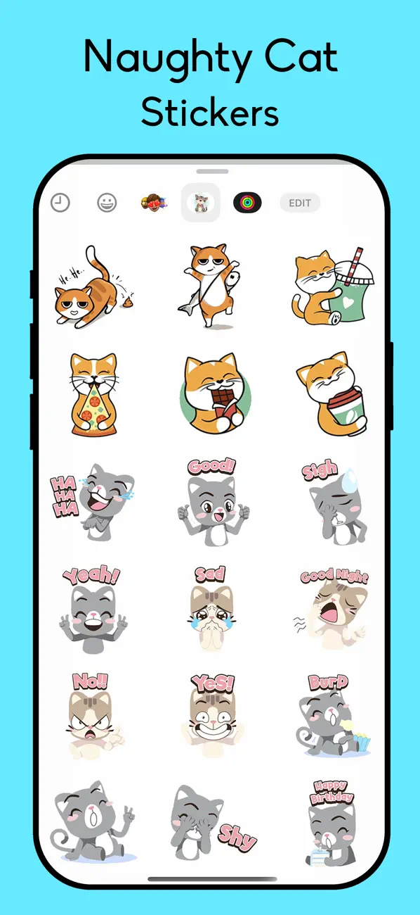 Screenshot #3 pour Naughty Cat Emojis
