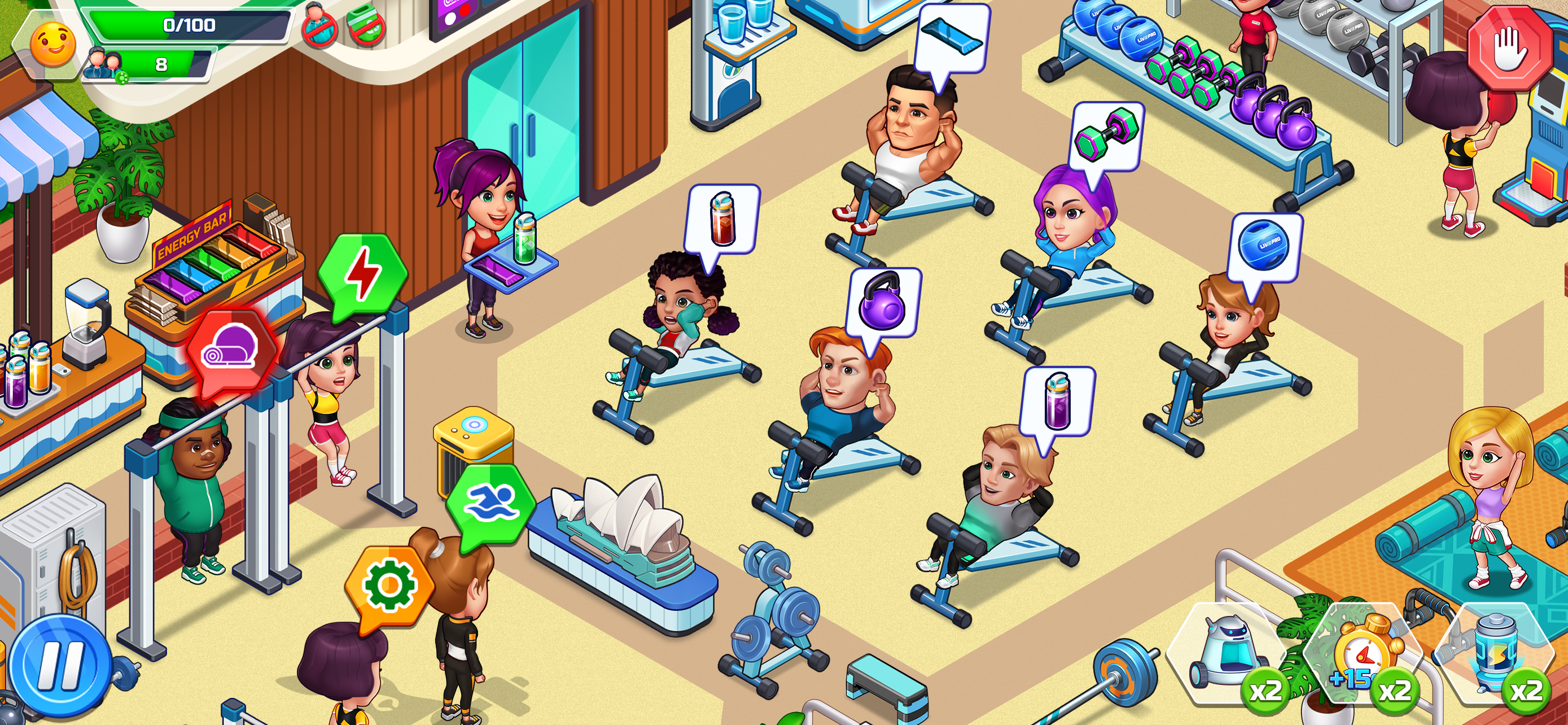 Happy Fitness: Gym Game screenshot 6