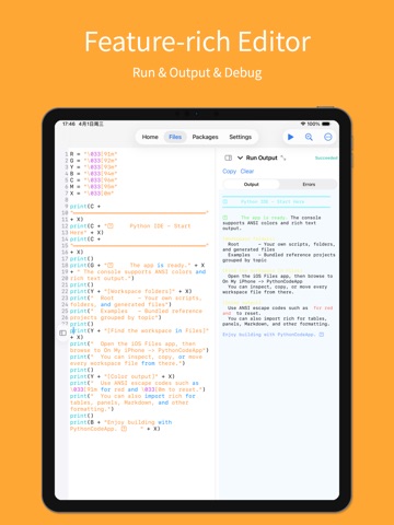 Python Code App - IDE & Editor iPad screenshot