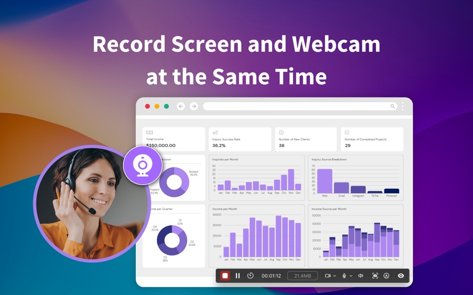 #2. 1001 Record: Screen Recorder (macOS) 由: Nero AG