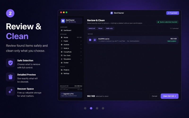 DevCleaner-Dev Cache Cleaner screenshot
