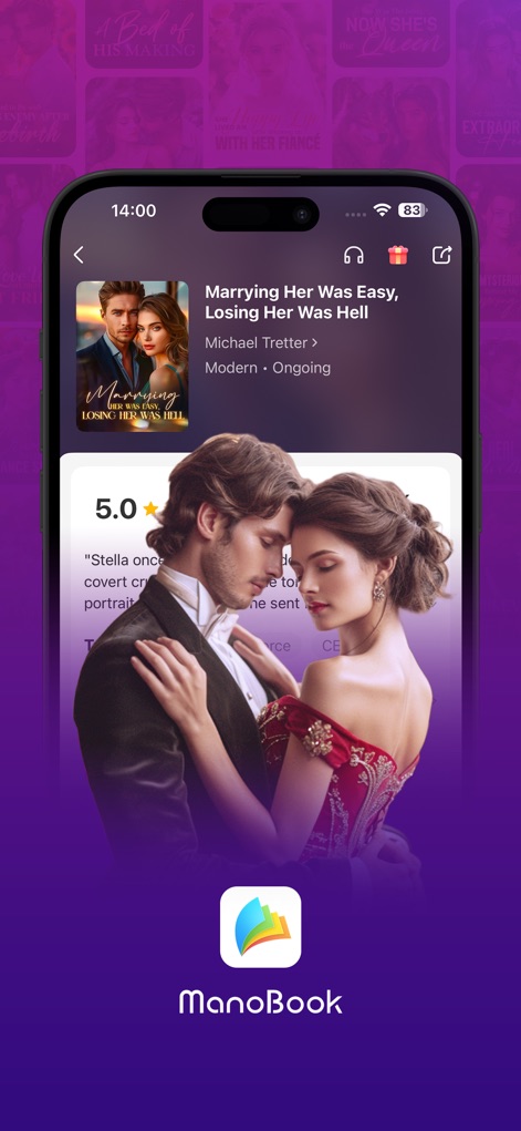 Manobook: My Good Story Reader - View comprehensive book details including author information and reader ratings before diving into new stories.