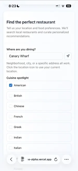 Restaurant Scout screenshot 2