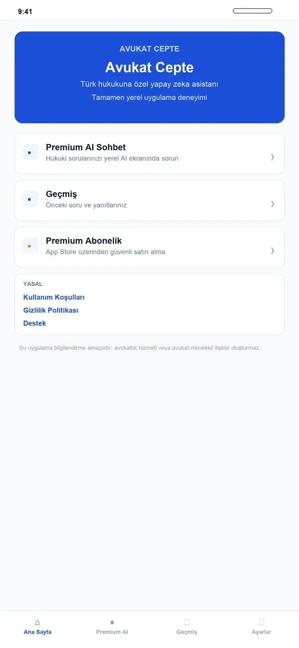 Screenshot #1 pour Avukat Cepte