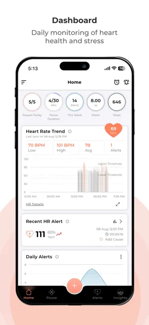 Pauser: Stress & Heart Rate screenshot 1