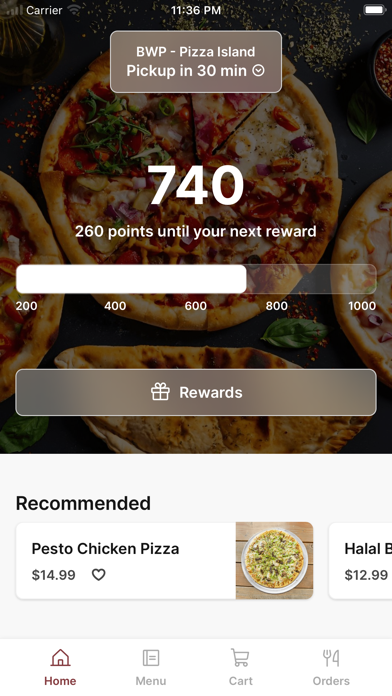 BWP - Pizza Island iPhone screenshot 1 - Food & Drink app