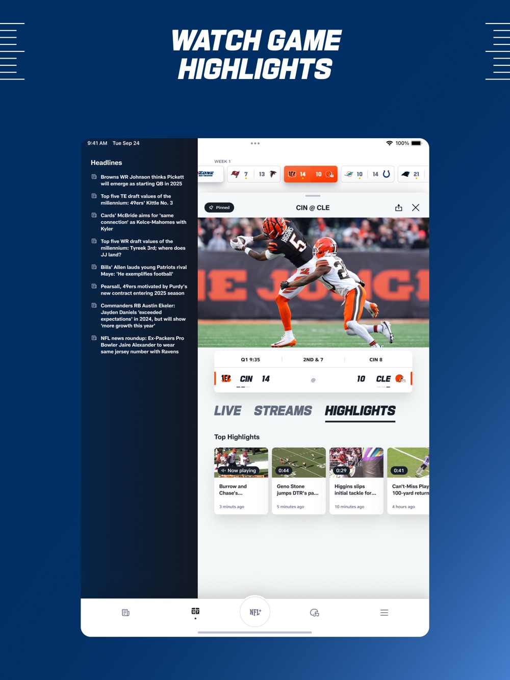 NFL: official iPad preview 6 (opens full image in a new tab)