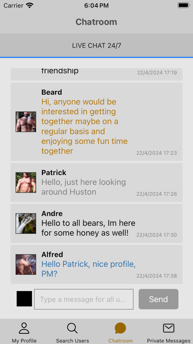 Gay Bear Chat Screenshot