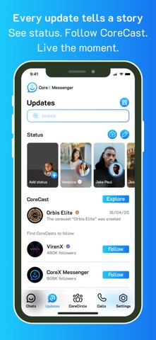 CoreX Messenger screenshot