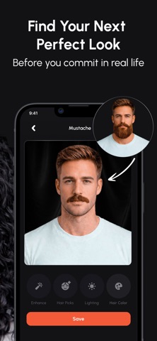 AuraCut : AI Hair Try On iPhone screenshot