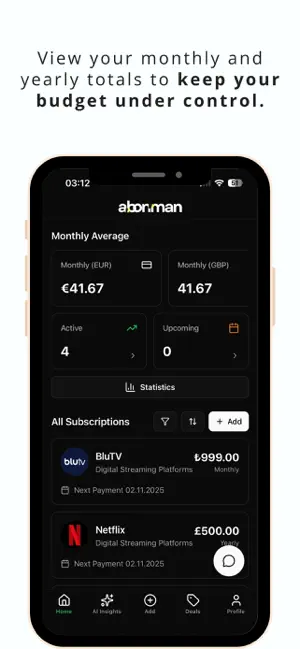 Abonman - Subscription Manager screenshot 3