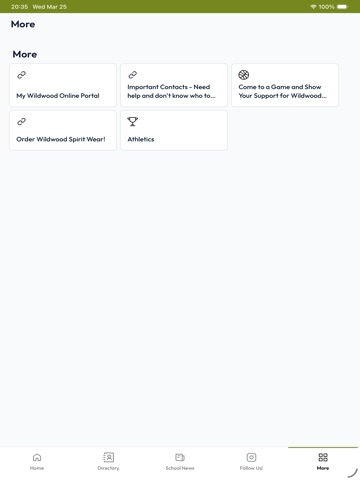 Wildwood School LA iPad screenshot